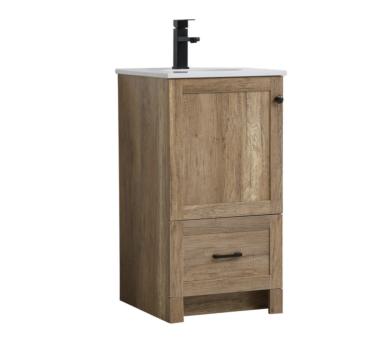 Elegant Lighting VF2818NT Single Bathroom Vanity, Natural Oak