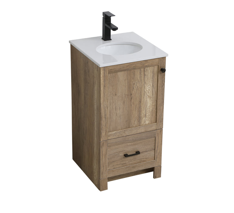 Elegant Lighting VF2818NT Single Bathroom Vanity, Natural Oak