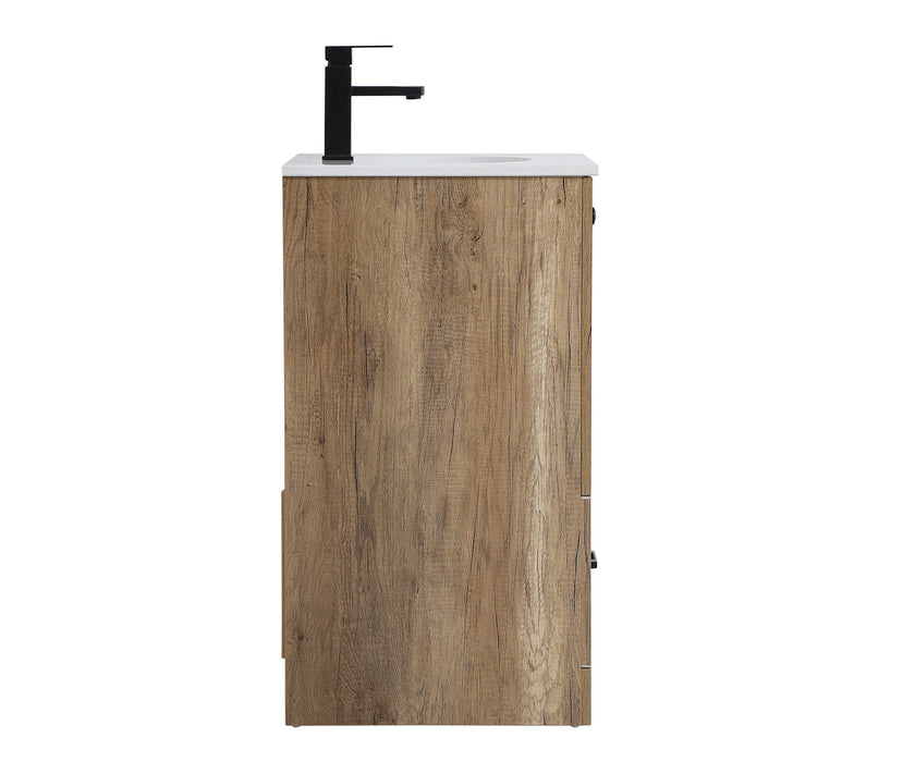Elegant Lighting VF2818NT Single Bathroom Vanity, Natural Oak