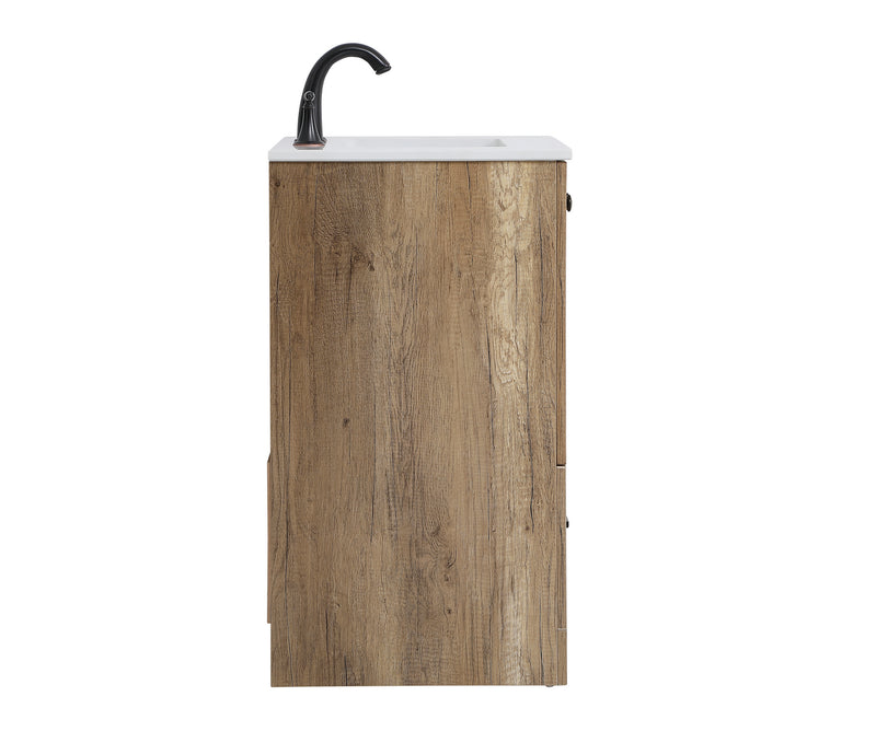 Elegant Lighting VF2824NT Single Bathroom Vanity, Natural Oak