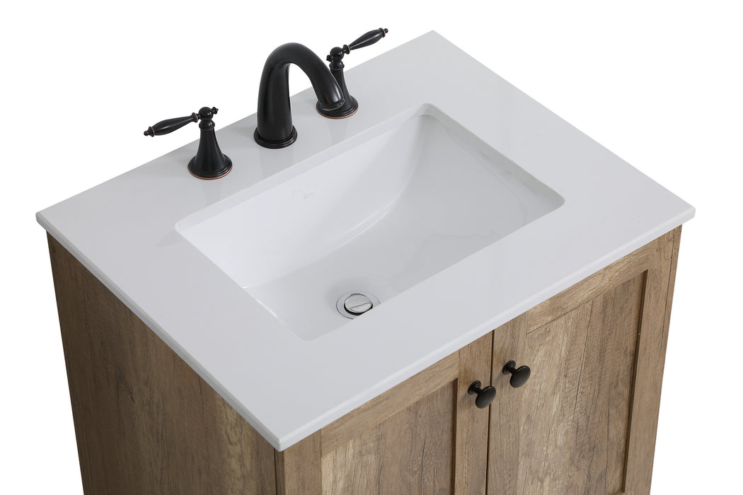 Elegant Lighting VF2824NT Single Bathroom Vanity, Natural Oak