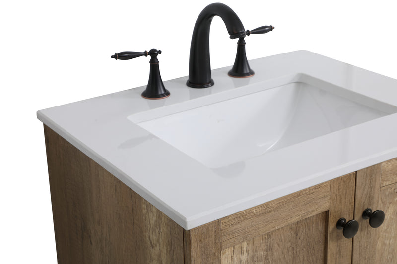 Elegant Lighting VF2824NT Single Bathroom Vanity, Natural Oak