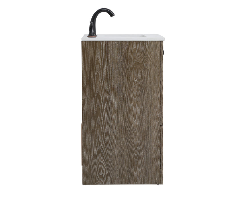 Elegant Lighting VF2824WO Single Bathroom Vanity, Weathered Oak