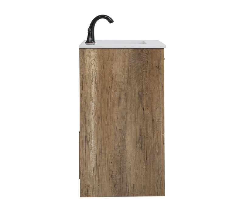 Elegant Lighting VF2830NT Single Bathroom Vanity, Natural Oak
