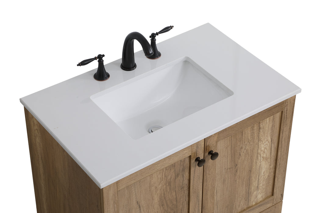 Elegant Lighting VF2830NT Single Bathroom Vanity, Natural Oak