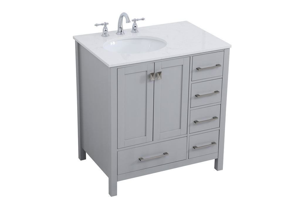 Elegant Lighting VF18832GR Single Bathroom Vanity, Gray