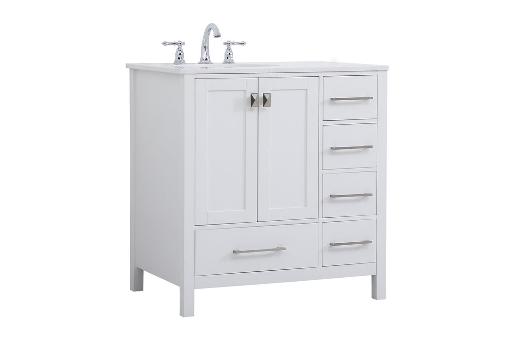 Elegant Lighting VF18832WH Single Bathroom Vanity, White