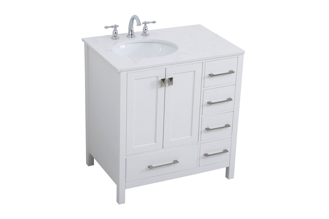 Elegant Lighting VF18832WH Single Bathroom Vanity, White