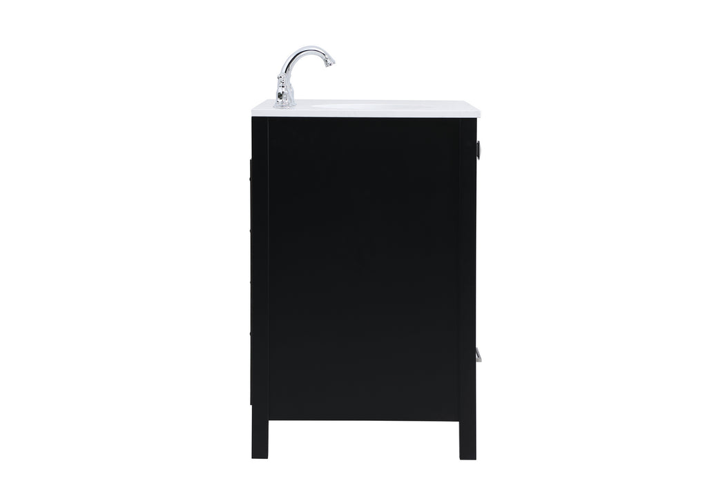 Elegant Lighting VF18832BK Single Bathroom Vanity, Black