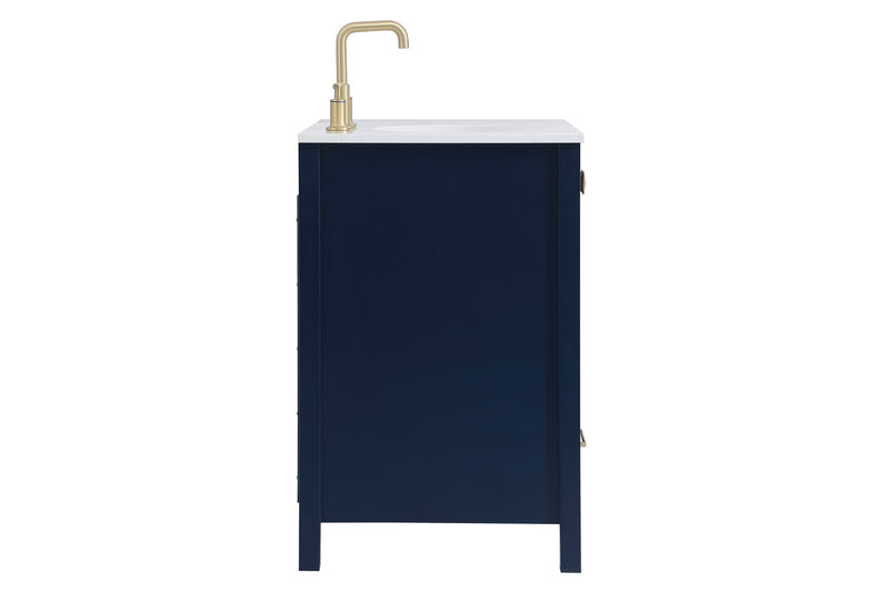 Elegant Lighting VF18832BL Single Bathroom Vanity, Blue