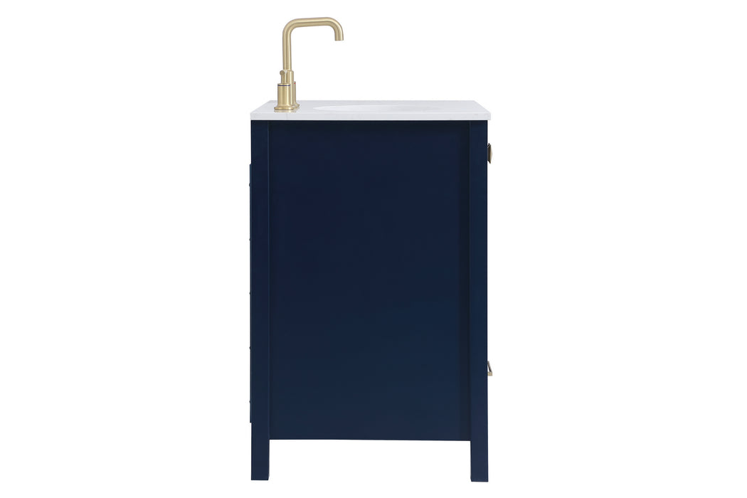 Elegant Lighting VF18832BL Single Bathroom Vanity, Blue