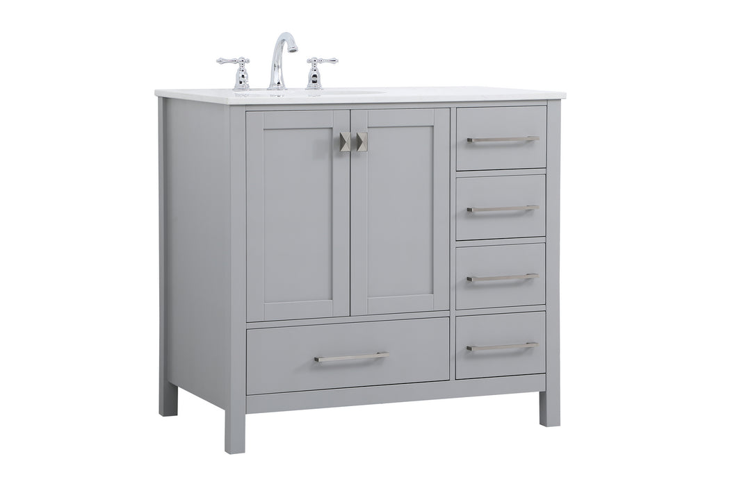 Elegant Lighting VF18836GR Single Bathroom Vanity, Gray