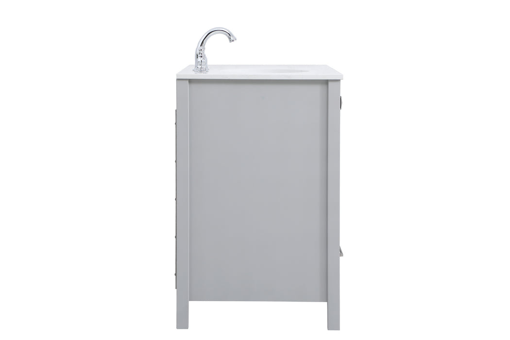 Elegant Lighting VF18836GR Single Bathroom Vanity, Gray