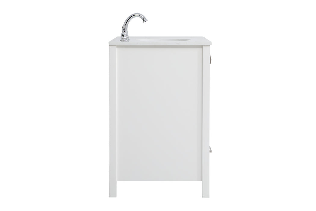 Elegant Lighting VF18836WH Single Bathroom Vanity, White