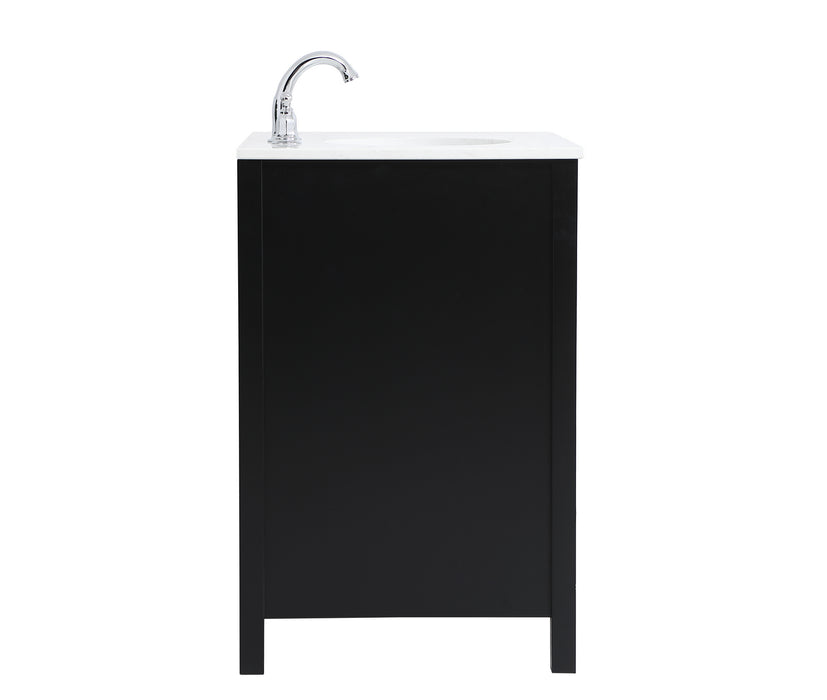Elegant Lighting VF18836BK Single Bathroom Vanity, Black