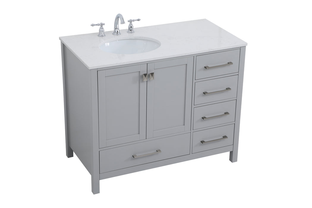 Elegant Lighting VF18842GR Single Bathroom Vanity, Gray