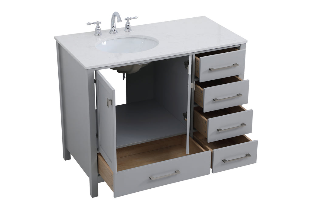 Elegant Lighting VF18842GR Single Bathroom Vanity, Gray