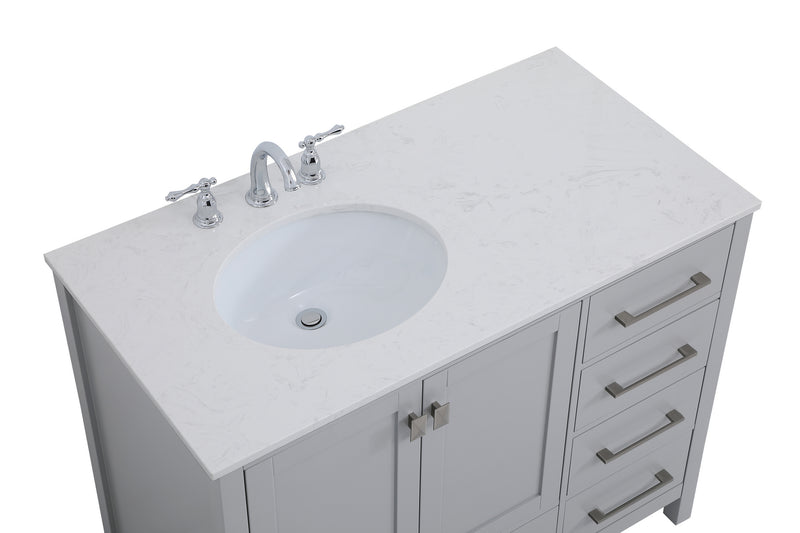 Elegant Lighting VF18842GR Single Bathroom Vanity, Gray