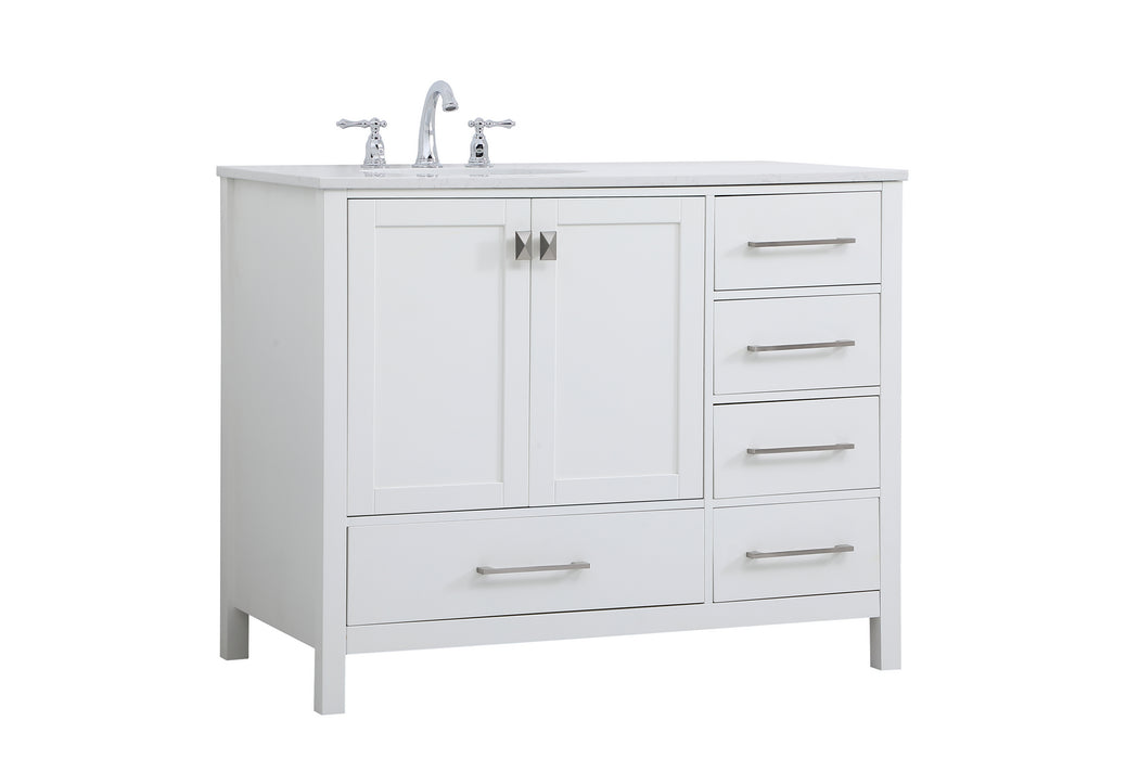 Elegant Lighting VF18842WH Single Bathroom Vanity, White