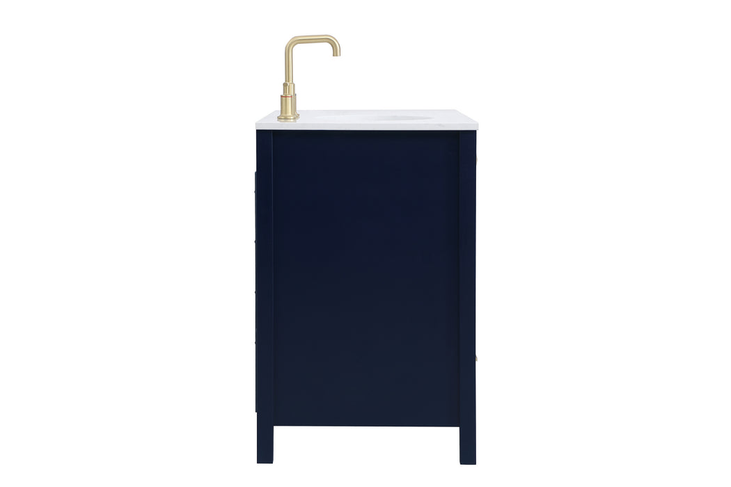 Elegant Lighting VF18842BL Single Bathroom Vanity, Blue