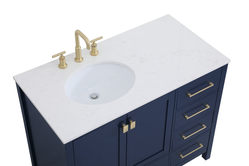 Elegant Lighting VF18842BL Single Bathroom Vanity, Blue