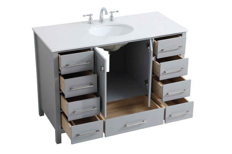 Elegant Lighting VF18848GR Single Bathroom Vanity, Gray