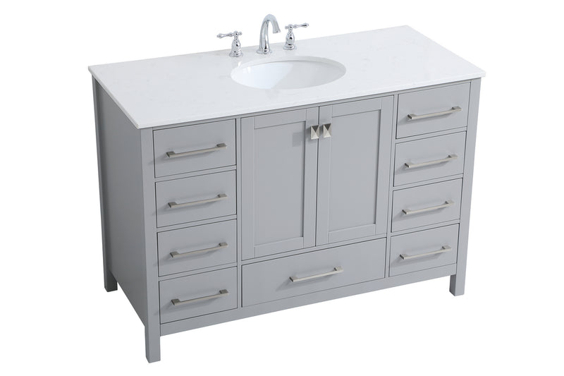 Elegant Lighting VF18848GR Single Bathroom Vanity, Gray