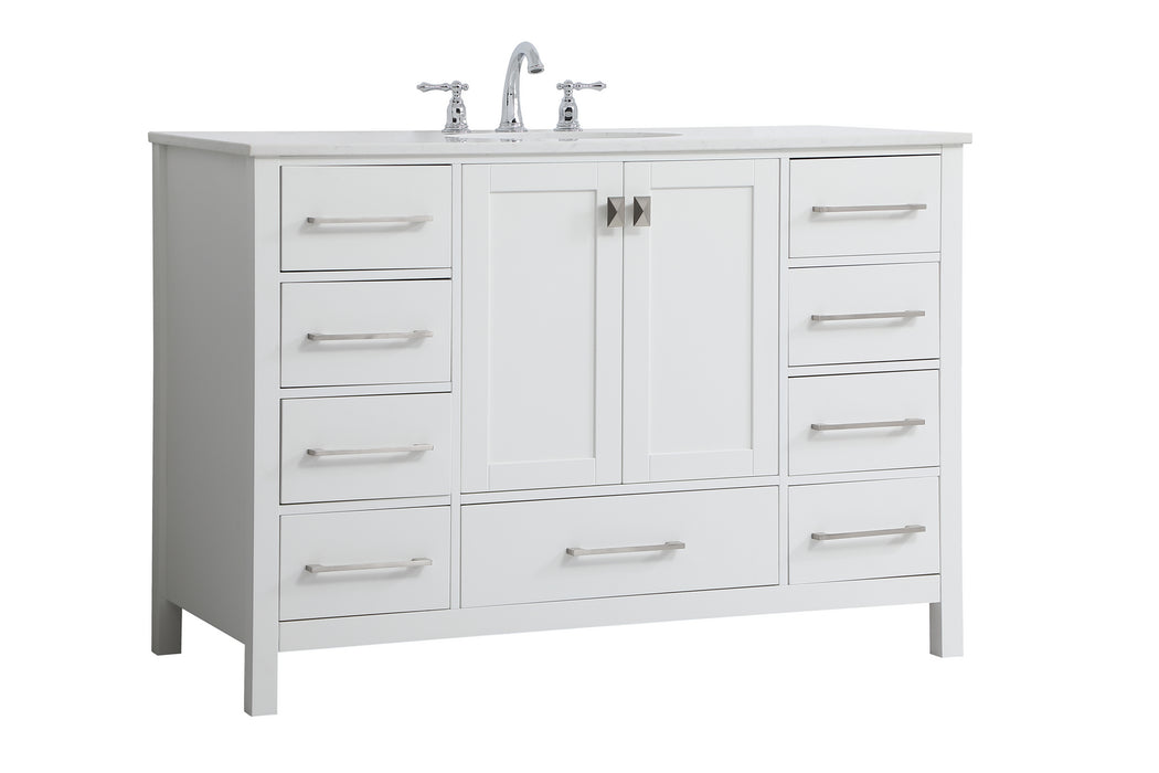 Elegant Lighting VF18848WH Single Bathroom Vanity, White