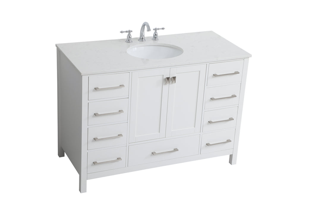 Elegant Lighting VF18848WH Single Bathroom Vanity, White