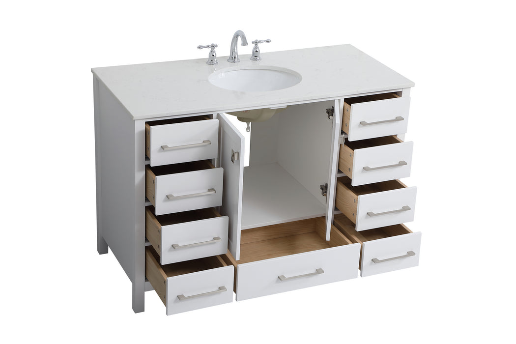 Elegant Lighting VF18848WH Single Bathroom Vanity, White