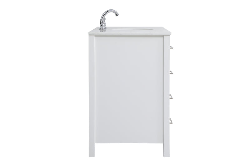 Elegant Lighting VF18848WH Single Bathroom Vanity, White