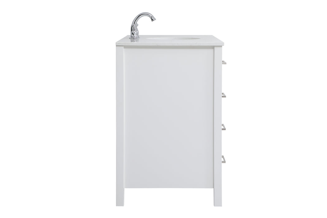Elegant Lighting VF18848WH Single Bathroom Vanity, White