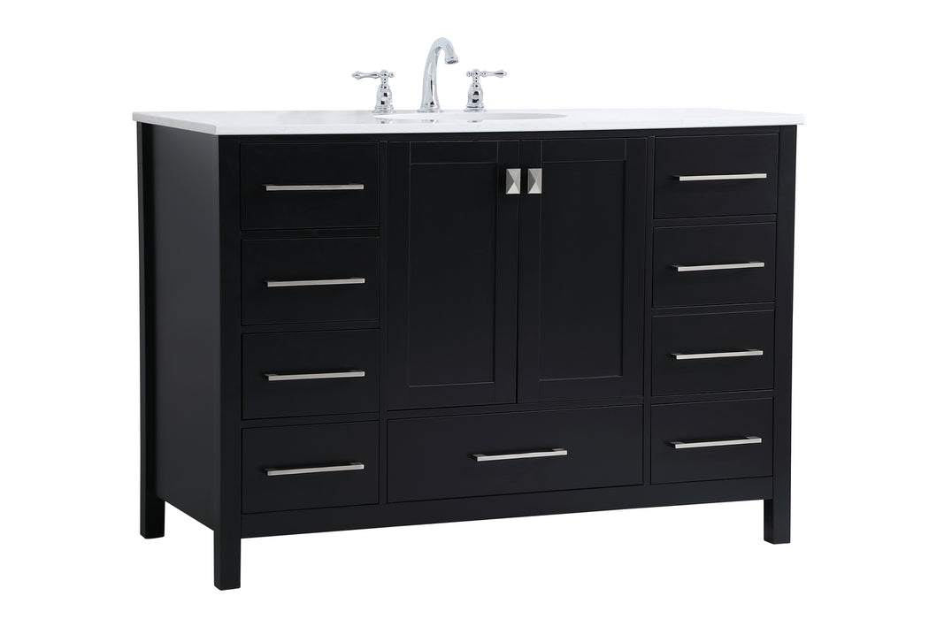 Elegant Lighting VF18848BK Single Bathroom Vanity, Black