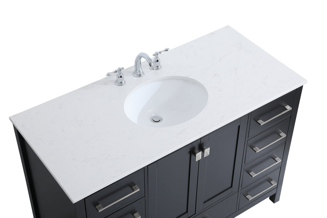 Elegant Lighting VF18848BK Single Bathroom Vanity, Black