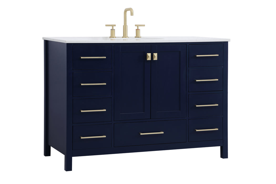Elegant Lighting VF18848BL Single Bathroom Vanity, Blue