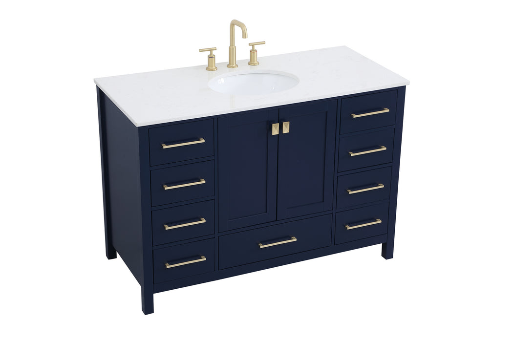 Elegant Lighting VF18848BL Single Bathroom Vanity, Blue