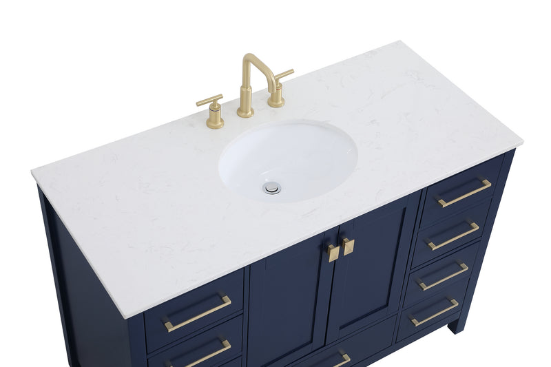 Elegant Lighting VF18848BL Single Bathroom Vanity, Blue