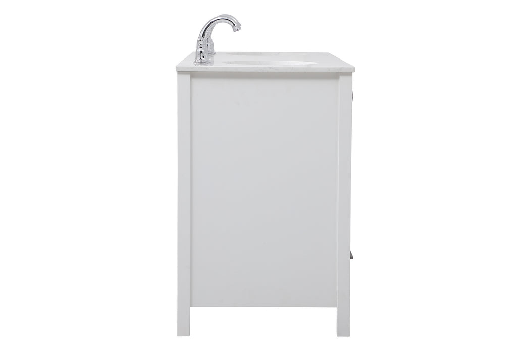 Elegant Lighting VF18860DWH Double Bathroom Vanity, White