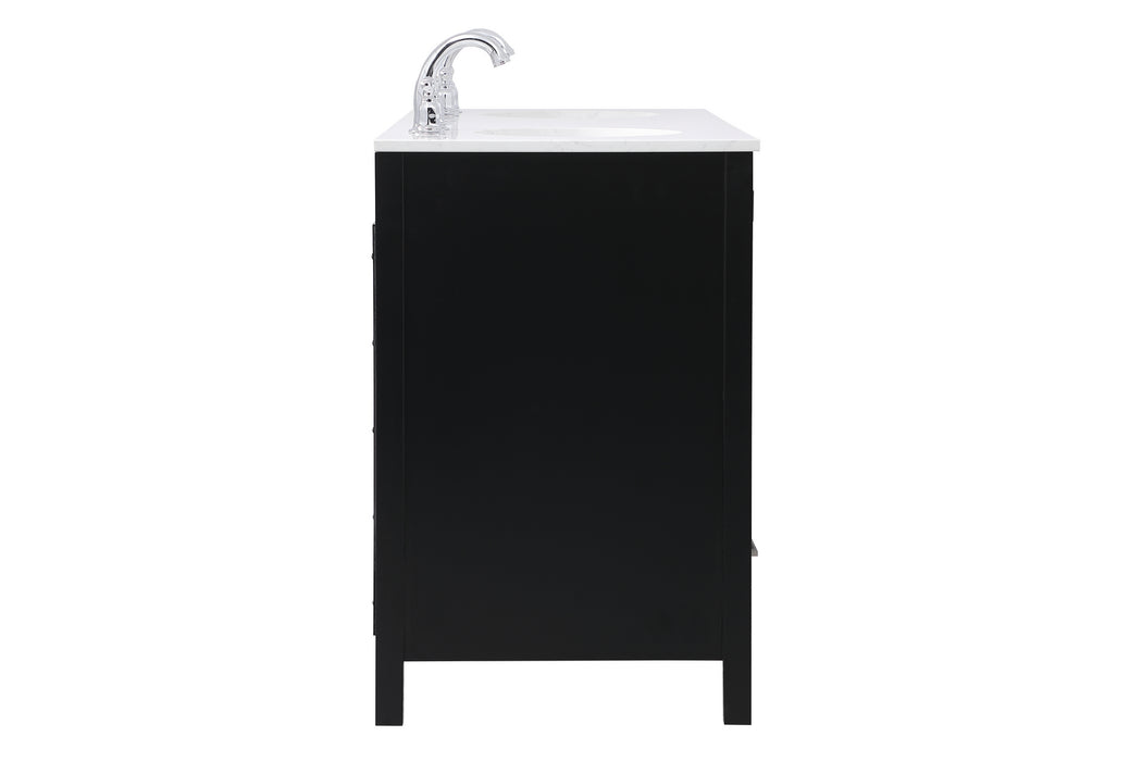 Elegant Lighting VF18860DBK Double Bathroom Vanity, Black