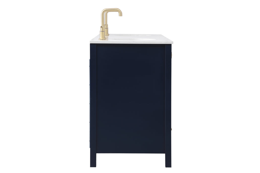 Elegant Lighting VF18860DBL Double Bathroom Vanity, Blue