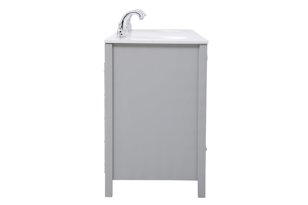 Elegant Lighting VF18872DGR Double Bathroom Vanity, Gray