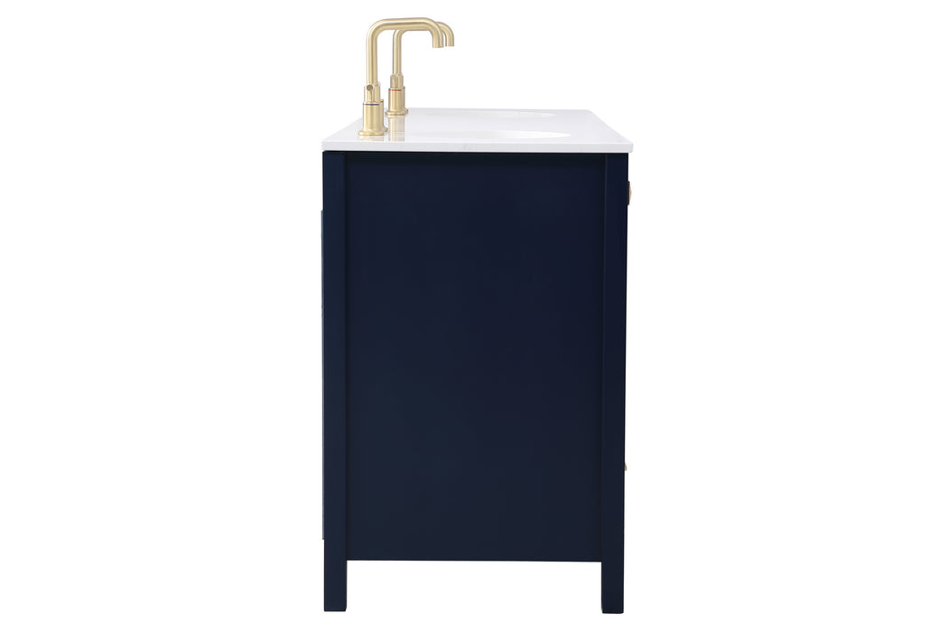 Elegant Lighting VF18872DBL Double Bathroom Vanity, Blue