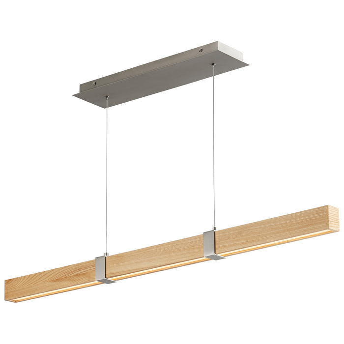 Oxygen 3-48-5224 LED Pendant, Satin Nickel W/ White Oak