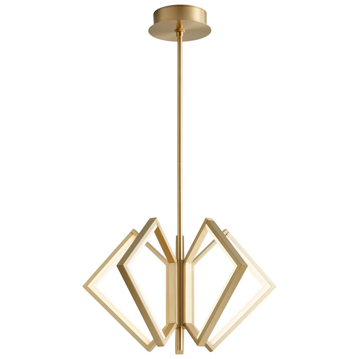 Oxygen 3-6142-40 LED Ceiling Mount, Aged Brass