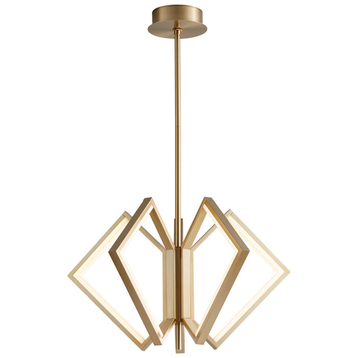 Oxygen 3-6143-40 LED Ceiling Mount, Aged Brass