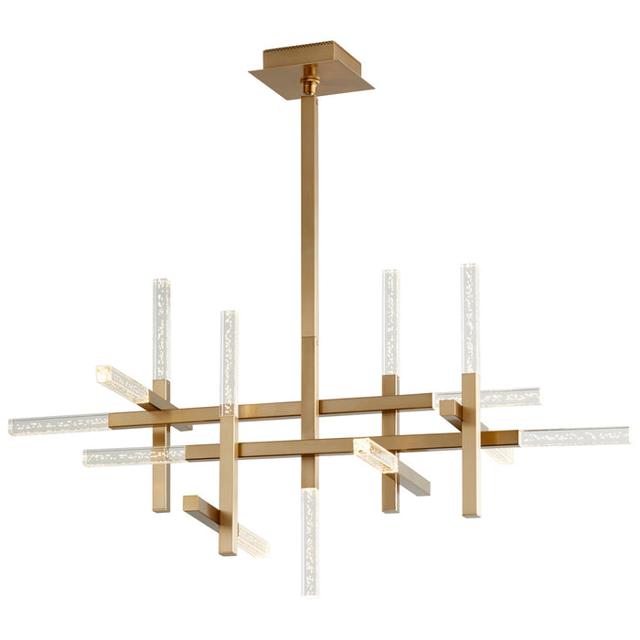 Oxygen 3-637-40 LED Ceiling Mount, Aged Brass