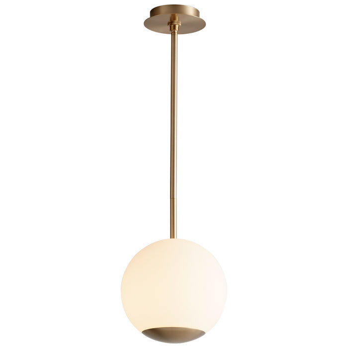 Oxygen 3-690-40 LED Pendant, Aged Brass
