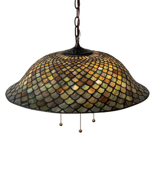Meyda Tiffany 153229 Three Light Pendant, Mahogany Bronze