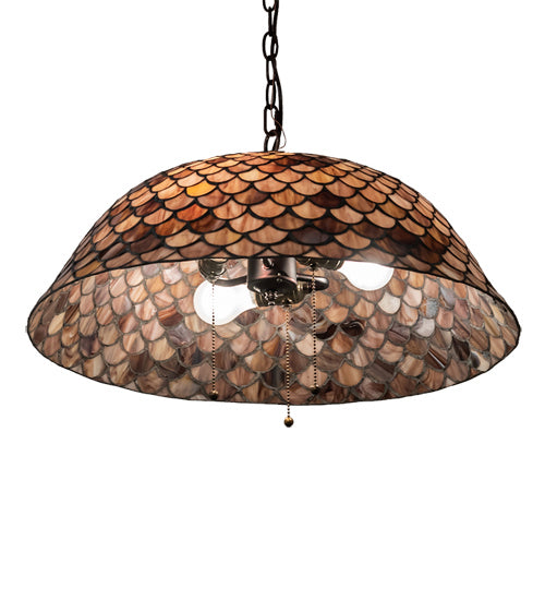 Meyda Tiffany 231153 Three Light Pendant, Mahogany Bronze