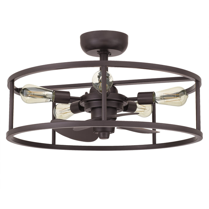Quoizel NHR3124WT Five Light Fandelier, Western Bronze